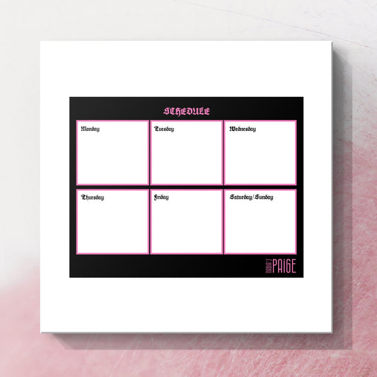 Pink and Black Gothic Style Calendar
