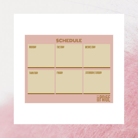 Pink and Beige Calendar